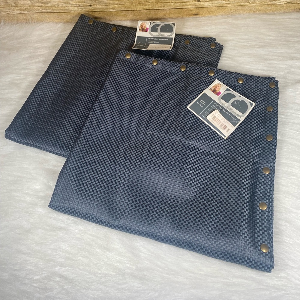 2x Candice Olson Euro Shams Dotted Pirouette 26 X 26 in NWT Gray